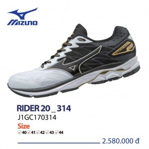 Giày chạy bộ nam Mizuno Wave RIDER 20