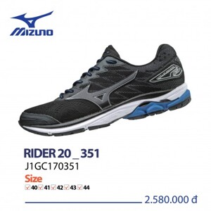 Giày chạy bộ nam Mizuno Wave RIDER 20