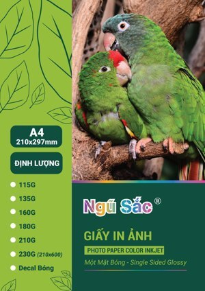 Giấy in ảnh 1 mặt định lượng 135gsm khổ A4