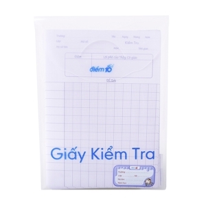 Giấy kiểm tra Điểm 10 TP-GKT03 - 5 ô ly vuông