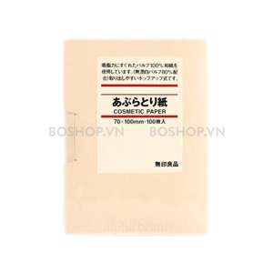 Giấy thấm dầu Muji Cosmetic Paper 100 miếng