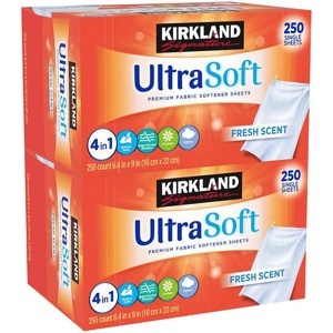 Giấy thơm quần áo Kirkland Fabric Softener - 250 tờ