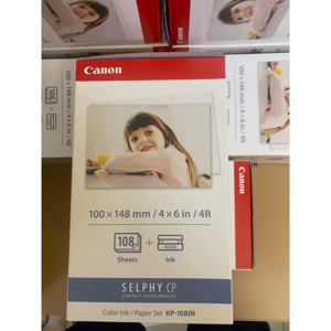 Giấy và mực in Canon RP108 - Dùng cho máy Canon Selphy CP820, CP910