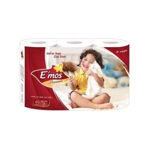 Giấy vệ sinh E'mos Premium 6 cuộn x 3 lớp