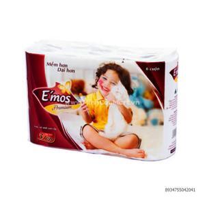 Giấy vệ sinh E'mos Premium 6 cuộn x 3 lớp