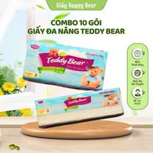 Giấy vệ sinh Teddy Bear 10 cuộn không lõi (Gấu hồng)