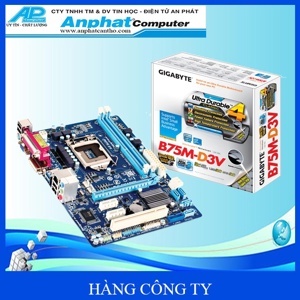 Bo mạch chủ - Mainboard Gigabyte GA-B75M-D3V (rev. 1.0) - Socket 1155, Intel B75, 2 x DIMM, Max 16GB, DDR3