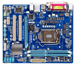 Bo mạch chủ - Mainboard Gigabyte GA-H61M-S2PV (rev 1.0) - Socket 1155, Intel H61, 2 x DIMM, Max 16GB, DDR3