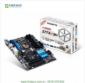 Bo mạch chủ - Mainboard Gigabyte GA-Z77X-D3H - Socket 1155, Intel Z77, 4 x DIMM, Max 32GB, DDR3