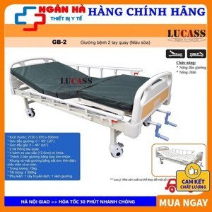 Giường bệnh nhân 2 tay quay kín Lucass GB-2A