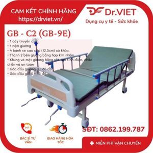 Giường bệnh nhân 2 tay quay Lucass GB-9E