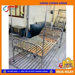 Giường bệnh nhân inox 1 tay quay