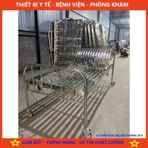 Giường bệnh nhân inox 1 tay quay