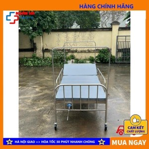 Giường bệnh nhân inox nâng đầu