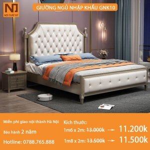 Giường đơn gỗ cao su rộng 1m2 GNK12