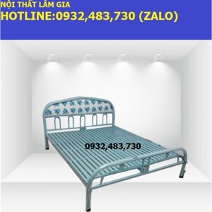 Giường sắt giá rẻ Duy Phương 1m4 x 2m