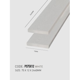 Gỗ nhựa ốp trần AWood PS75x12 White