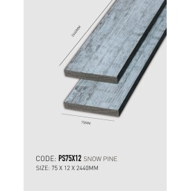 Gỗ nhựa ốp trần AWood PS75x12 White