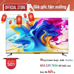 Google Tivi QLED TCL 4K 43 inch 43C645