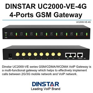 GSM Gateway Dinstar UC2000-VE-8G-B