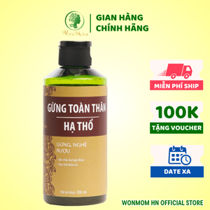 Gừng hạ thổ toàn thân Wonmom 200ml