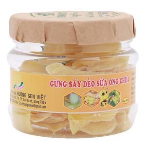 Gừng sấy dẻo sữa ong chúa Hương Sen Việt hộp 50g