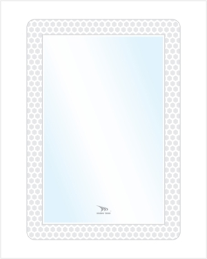 Gương bo góc khắc lõm hoa văn Hoàng Thiện HT 9942