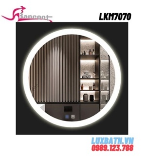 Gương phòng tắm tròn đèn led Bancoot LKM7070