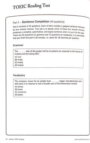 Hackers TOEIC Reading - David Cho