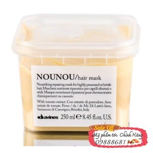 Hấp dầu cho tóc hư tổn đã qua hóa chất Davines Nounou Hair Mask - 250ml