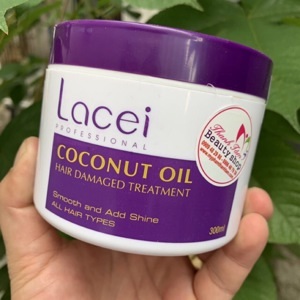 Hấp dầu Lacei Coconut Oil Hair Damaged Treatment 300ml