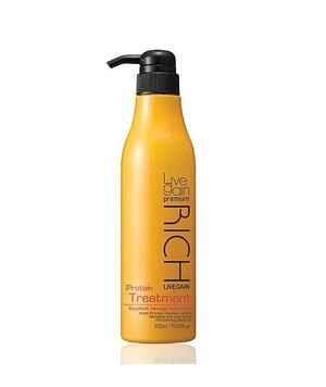 Hấp dầu màu vàng cho tóc khô xơ hư tổn Protein Treatment Livegain Rich - 500ml