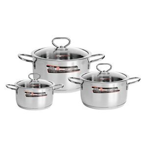 Nồi Happy Cook HC06DLG - Bộ 3 nồi Inox