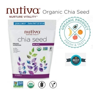 Hạt chia đen Hỗ Trợ Sức Khỏe Tim Mạch Giảm Cân Seed Black Nutiva  - 907 g