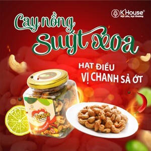 Hạt điều chanh sả ớt K'House 120g