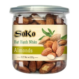 Hạt hạnh nhân lát tự nhiên Soko 250g