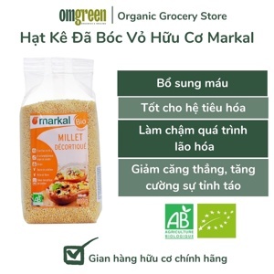 Hạt kê hữu cơ đã bóc vỏ Markal gói 500g