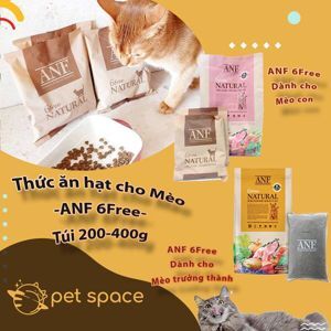 Hạt khô hữu cơ anf 6free cho mèo gói 400g