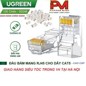 Hạt mạng Cat5e Ugreen 50246 túi 100 hạt