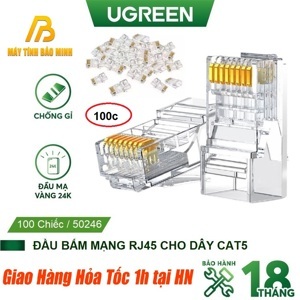 Hạt mạng Cat5e Ugreen 50246 túi 100 hạt