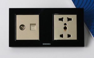 Hạt ổ cắm đôi 3 chấu EL-005