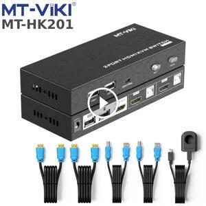 HDMI KVM 2 cổng - KVM HDMI 2 port V2.0 4K60Hz MT-VIKI MT-HK201