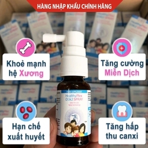 Healthyplex D3K2 10ml - Vitamin D3 k2 cho bé, giúp tăng chiều cao tối đa. Hỗ trợ hệ xương răng chắc khỏe