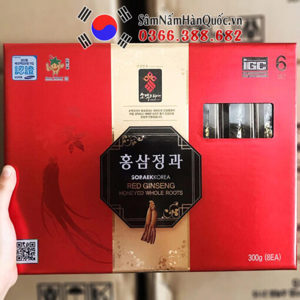 Hồng sâm nguyên củ tẩm mật ong Sobaek (300g)