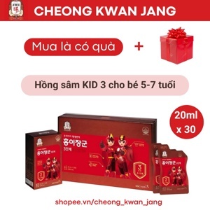 Hồng sâm trẻ em KGC Step 3 (8-10 tuổi) (20ml x 30 gói)