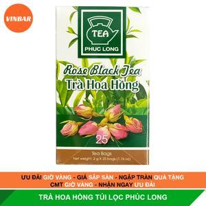 Hồng trà hoa hồng túi lọc phúc long hộp 25 gói x 2g