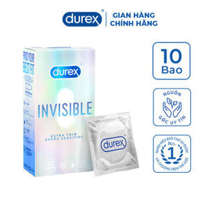 Hộp 10 cái bao cao su Durex Invisible 52mm