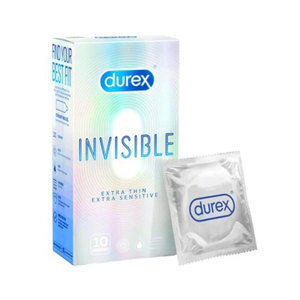 Hộp 10 cái bao cao su Durex Invisible 52mm