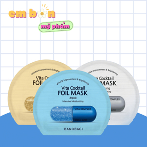 Hộp 10 mặt nạ banobagi dưỡng và phục hồi da mụn Banobagi Vita Cocktail Foil Mask (30ml x 10)