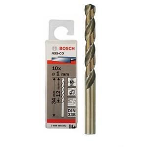 Hộp 10 mũi khoan Inox HSS-Co 1mm BOSCH 2608585872